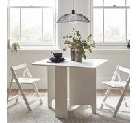 Gatan Gateleg Dining Set - 2 Seater - 80cm - 2 Chairs - White
