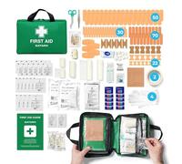 Gatarn 320 Piece First Aid Kit Bag | Includes Eyewash, 2 x Instant Cold Ice Packs & Emergency Car Blanket | Complete Medical & Survival Kit for Home, Car, Office, Caravan, Travel & Sports