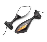 GATAVCTKPY Turning Indicators Signal Motorbike For Y&amaha FZ8 XJ6 For DIVERSION XSR 700 900 TDM 900 MT125 MT01 Motorcycle Turn Signals Indicator Light Run Lamp Side Mirrors(Carbon fiber Look)