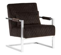 gatbit upholstered velvet armchair in black
