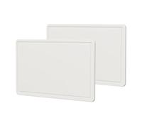 GATBO Professional Chopping Board, Set of 2, 40.2 x 24.9 x 1.3 cm | Stackable Chopping Boards for Commercial Kitchen, Restaurant, Home Bar, Catering Food Prep (White)