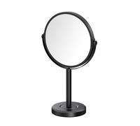 Gatco 1386MX Latitude II Makeup Mirror Matte Black | Counter Top Makeup Mirror 3X Magnification Rotates 360 Degrees