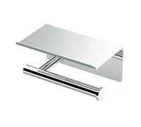 Gatco 1420 Latitude II Toilet Paper Holder with Mobile Shelf Tissue, Chrome, 7" W