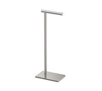 Gatco 1431SN Modern Rectangle Base Freestanding Toilet Paper Holder, Satin Nickel, 21.25 inch