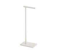 Gatco 1431W Modern Rectangle Base Freestanding Toilet Paper Holder, 21.25", Matte White with Weighted Base