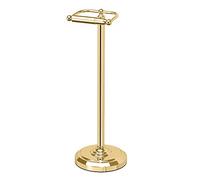 Gatco 1436 22" H Freestanding Toilet Paper Holder, Brass