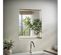 Gatco 1803 Flush Mount Rectangle Frameless Regular Mirror, Clear