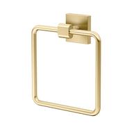 Gatco 4062 Elevate, Towel Ring, Brushed Brass/Wall Mounted 6.13" Wide Towel Ring for Bathroom