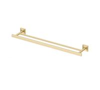 Gatco 4064 Elevate 24" Double Towel Bar, Brushed Brass, 24 Inch