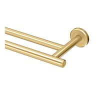 Gatco 4234 Latitude II Double Towel Bar 24", Brushed Brass, 24 Inch