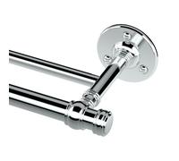 Gatco 4414 Cafe 24"""" Double Towel Bar Chrome | Wall Mounted Double Towel Rack for Bathroom Total Length 26.50""""