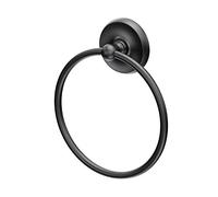 Gatco 5073MX Designer II Towel Ring, Matte Black/Wall Mounted 6.50" Face, Hand Towel Ring for Bathroom