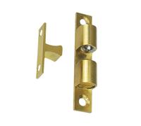 Gate Ball Latches - Adjustable Brass Door Catch, Spring Loaded Cabinet Latch | Concealed Ball Catch for Interior Doors, Closet Hardware Fitting, Push-to-Close Latch, Quiet Cupboard Fastener