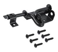 Gate Bolt Black Door Lock Slide Bolt Lock Window Catch Heavy Duty Solid Sliding Latch for Outdoor Barn Doors Cabinets