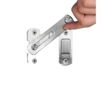 gate Bolt Door Lock Guard Latch Bolt 180 Degree Stainless Steel Sliding Barn Security Hardware for Window Cabinet Home(White 4 inch,1PC)