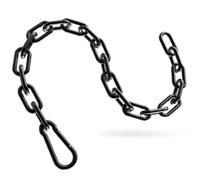 Gate Chain Lock, 23.6 Inch 304 Stainless Steel Chain Fence Gate Latch with Carabiner, Outdoor Hardware Lock Chain for Yards, Pet Cages, Horse Goat Dog Stall Barn and Fence Gates (Black Dia 5mm-1Pc)