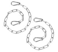 Gate Chain Lock, 2Pack Security Chain with Both-Ended Carabiners, 20 Inch Chain Link Gate Latches for Outdoor Fences, Pet Cages, Dog Horse Goat Cow Corral Supplies