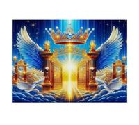 Gate Crown Wings Jigsaw Puzzle, 1000 Pcs Indoor Adult Game | 70x50cm Cardboard, Brain Workout, Tight Puzzle Fit, Art Admirers, Stress Reduction