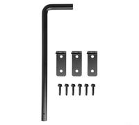 Gate Drop Down Bolt Kit, Metal Heavy Duty Gate Drop Rod With Fixed Metal Pieces And Screws For Wood PVC Fences Doors(12in)