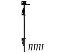 Gate Drop Down Bolt Kit Multipurpose Fence Ground Latch 18 inch Heavy Duty Gates Doors Stopper Cane Bolt GateDrop Rod Kit GateDrop Bolts Iron Gate Ground Latch for Wood Gates Fences Doors(1P 18")