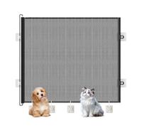 Gate for Cats, Telescopic Pet Cat Gates for Doorways, Animals Baby Safety Fence Mesh Folding Design for Hallway Porch Living Room Kitchen Garage Apartment