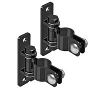 Gate Hinges Heavy Duty Carbon Steel Chain Link Fence Parts Electroplated Finish, fits 1-3/8'' Outside Diameter Pipes/Posts for Farm, Fence gate (2Pack, Black)