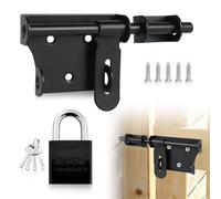 Gate Latch Bolt Lock, Stainless Steel Gate Door Bolt with 4 Keys Padlock Heavy Duty Latch Lock with Screws Slide Locks for Shed Garden Fence Yard (6 Inch)