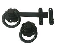 GATE Latch Ring Cast Iron Heavy Duty Twist Black Catch Garden Traditional