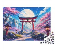 Gate Mountain Cherry Jigsaw Puzzle, 1000 Pcs Indoor Adult Game | 38x26cm Cardboard, Brain Workout, Tight Puzzle Fit, Adult Hobbyists, Stress Reduction