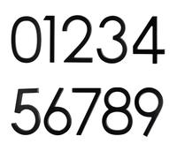 gate numbers, 5.6inch Apartment Door Numbers Zinc Alloy Street Mailbox Home Address Signs Black Modern House Floating Plate Digit(3)