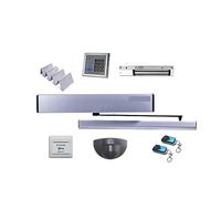 Gate Opener Kit, 100kg Weight Inward Automatic Swing Door Opener/Swing Door Opener Closer Keypad, Door Lock, Infrared Sensor for Driveway Home(Kit 5)