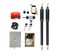 Gate Opener Kit, AC110V/220V to 24V Electric Automatic Strong Dual Arm Swing Gate Opener Up to 660 Lbs Hardware Driveway Door KIT(KIT F)
