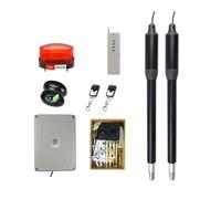 Gate Opener Kit, AC110V/220V to 24V Electric Automatic Strong Dual Arm Swing Gate Opener Up to 660 Lbs Hardware Driveway Door KIT(KIT D)