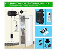 Gate Opener Kit, Wireless Access Controller System Kit Remote Control Door Opener Household Electric Lock for Driveway Home(Kit5)