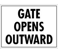 Gate Opens Outward Sign Metal Tin Sign 12x16 Inches