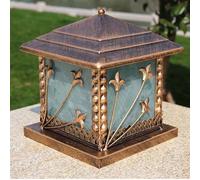 Gate Patio Post Lamp Pillar Lantern Lighting Fixture Decoration Pathway Courtyard Led Landscape Waterproof Door Garden Lawn Column Light Torch