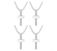 Gate Rail Adapter 4-Pack for Pressure-Mounted Baby and Pet Safety Gates, Secure Y-Shape Design Compatible with Wood Metal Stone Surfaces