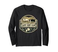 GATE SORT Calm Sheepdog Flock Handling Signals Long Sleeve T-Shirt