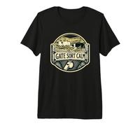 GATE SORT Calm Sheepdog Flock Handling Signals Premium T-Shirt