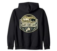 GATE SORT CALM Sheepdog Flock Handling Signals Zip Hoodie