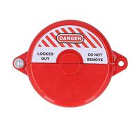 Gate Valve Lockout Device Made of ABS Plastic - Red Security Lock for 2.5 to 5 Inch Diameter Handles - 64 to 127 mm Valve Rod Safety Solution for Industrial Environments