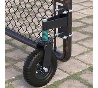 Gate Wheel 8inch, 360° Swivel Gate Roller, 600lb Capacity Spring Shock Absorbing Heavy Duty Casters for Pipe Gates, Metal Gates, Wooden Gates, Fence Gates, Swing Gates