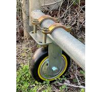 Gate Wheels for Metal Tube Gate - 6" Farm Gate Wheel for Metal Swing Gate Fence Support - 1 Pack