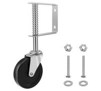 Gate Wheels For Wooden Gates 2 Pack 4 Inch Spring Loaded Gate Wheels - 360° Rotatable, 70kg(154 lbs) Load Capacity, Adjustable Height for Wooden Sliding Gates, Fence Rollers