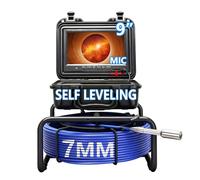 Gatebig Sewer Camera 100FT/30M, 9" Screen Pipeline Inspection Camera with Self Leveling,DVR, IP68 Plumbing Snake with 12 Adjustable LEDs, 16 GB SD Card for Sewer Line, Duct Drain Pipe Plumbing