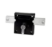 Gatemaster Black Heavy Duty Locking Bolt Screw Fixed With Extended Lock Barrel For Thick Gates - Gate Lock