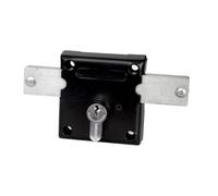Gatemaster GLBB02 Black Locking Bolt Gate Lock, Surface Mounted, Double-Sided Key Access, Extended Eurocylinder for Gates up to 60mm Thick (Long 53mm Throw)