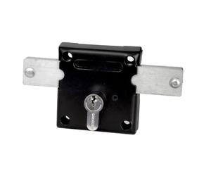 Gatemaster GLBB02 Black Locking Bolt Gate Lock, Surface Mounted, Double-Sided Key Access, Extended Eurocylinder for Gates up to 60mm Thick (Long 53mm Throw)
