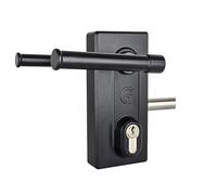 Gatemaster Superlock Bolt-On Latch Deadlock Gate Lock, Plain Handle, Superlock 2.0 (10-30mm Frame), Black Powder Coated