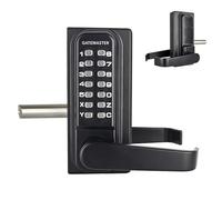 Gatemaster Superlock Digital Gate Lock Single-Sided Keypad with Lever Handle, RapidReset Code Change, Bolt-On (40-60mm Frame, Left Hand), Black Powder Coated